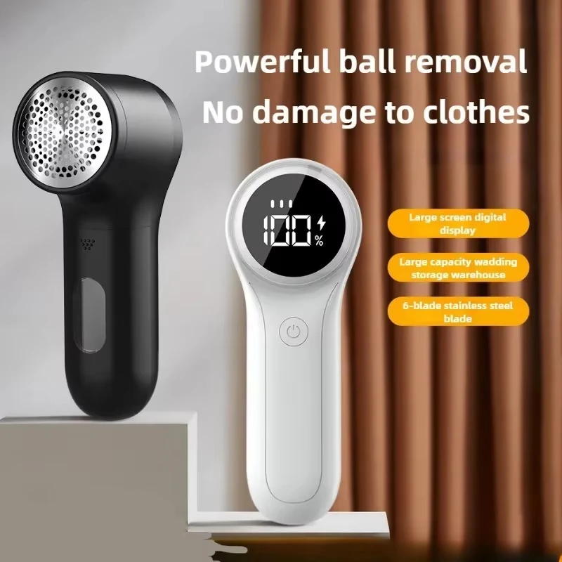 

Digital Display Charging Ball Trimmer USB Rechargeable Intelligent Electric Lint Remover Portable Clothes 3-speeds Shaver