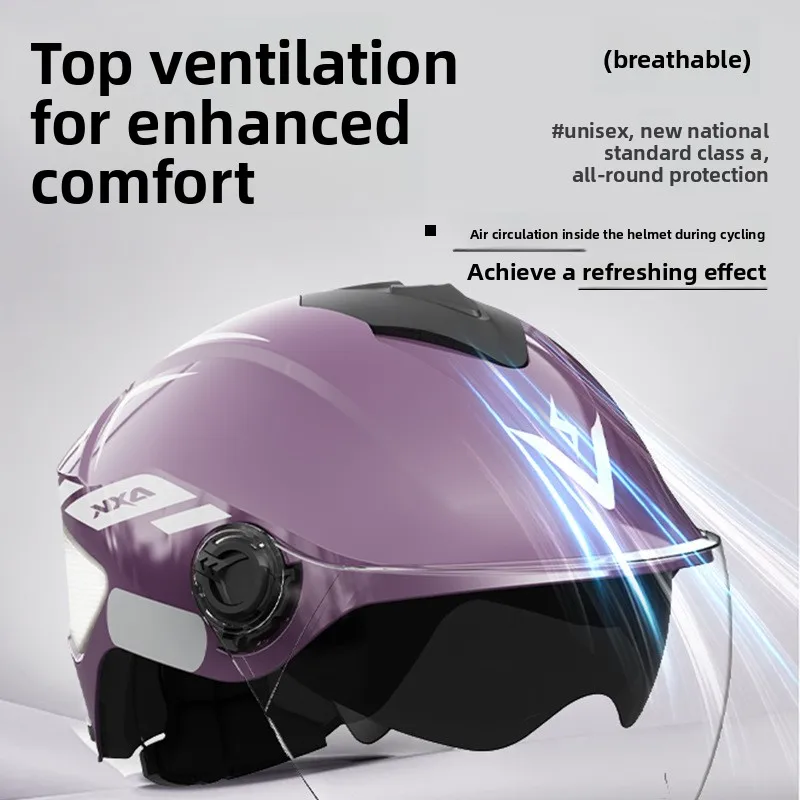 Summer Cycling Helmet With Goggles Lens Ear Protection Reflective Sticker Bicycle Helmet MTB Road E-Bike Bike Helmet For Adult