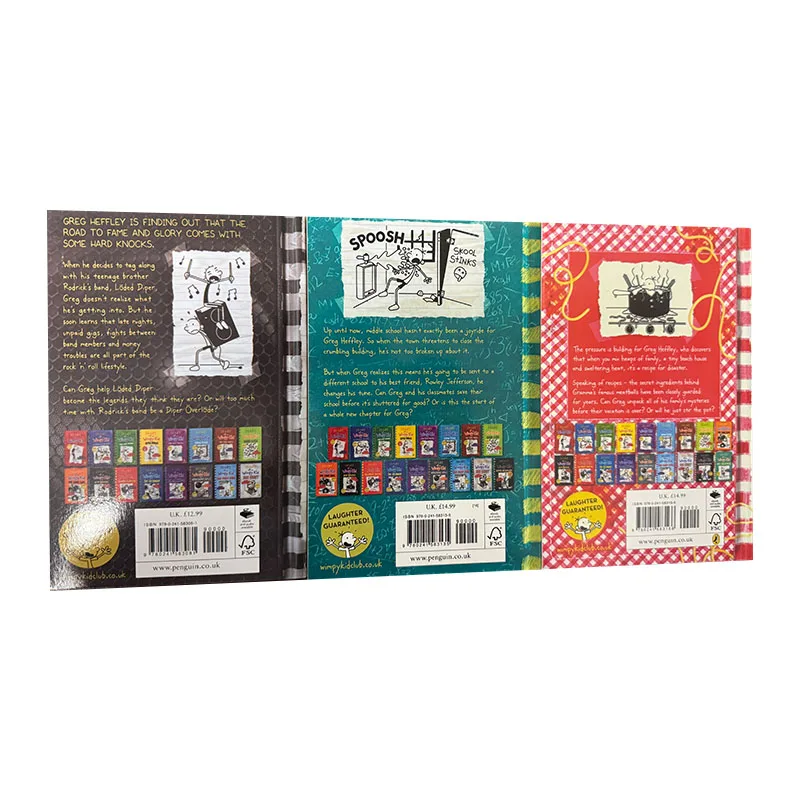 3 Books/set 17-19 Diary Of Wimpy Kid English Book Children Fiction Books Manga Novel Books In English Manga