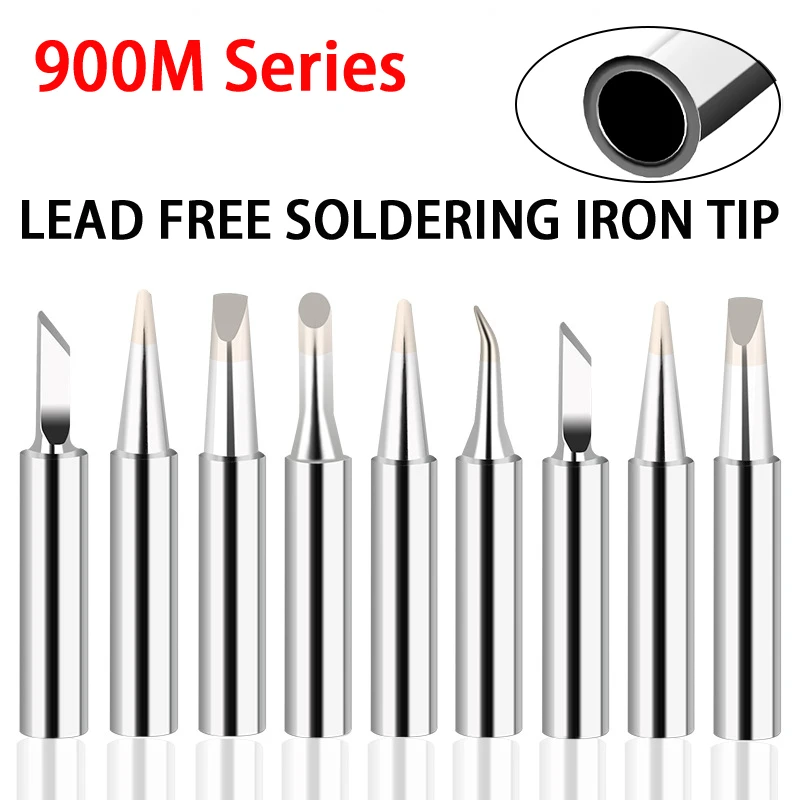 

5/12pcs 900M-T Lead-Free Soldering Iron Head I+B+K+2.4D+3C Soldering Iron Set Inside Hot Bare Electric Soldering Iron Tip Tool