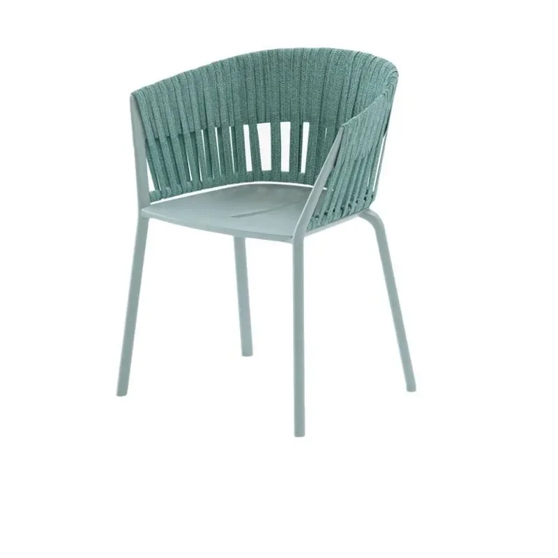 Nordic Outdoor Dining Set Sintered Stone Table Rattan Chairs Waterproof Patio Garden Villa Balcony Furniture