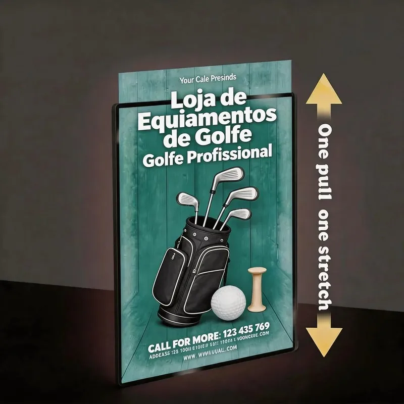 custom-pull-slide-led-poster-light-sign-fairway-golf-supply-snap-frame-light-box-indoor-illuminated-advertising-display