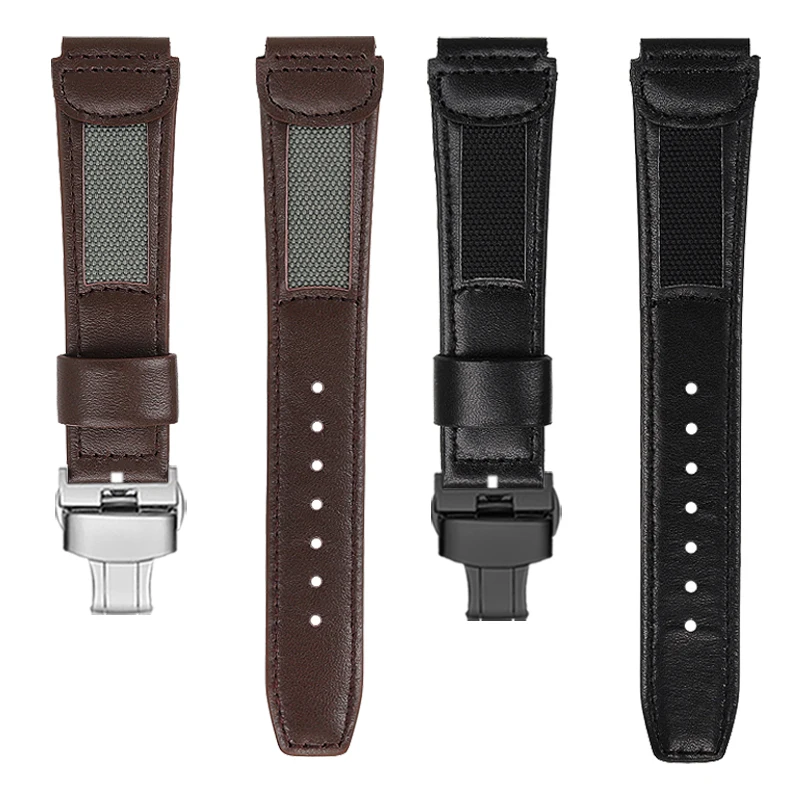 Cowhide Wristband forCASIO Casio Forester FT-500W AW-80V W-89H Retro Waterproof Watch Strap  Butterfly Buckle 19mm watchband