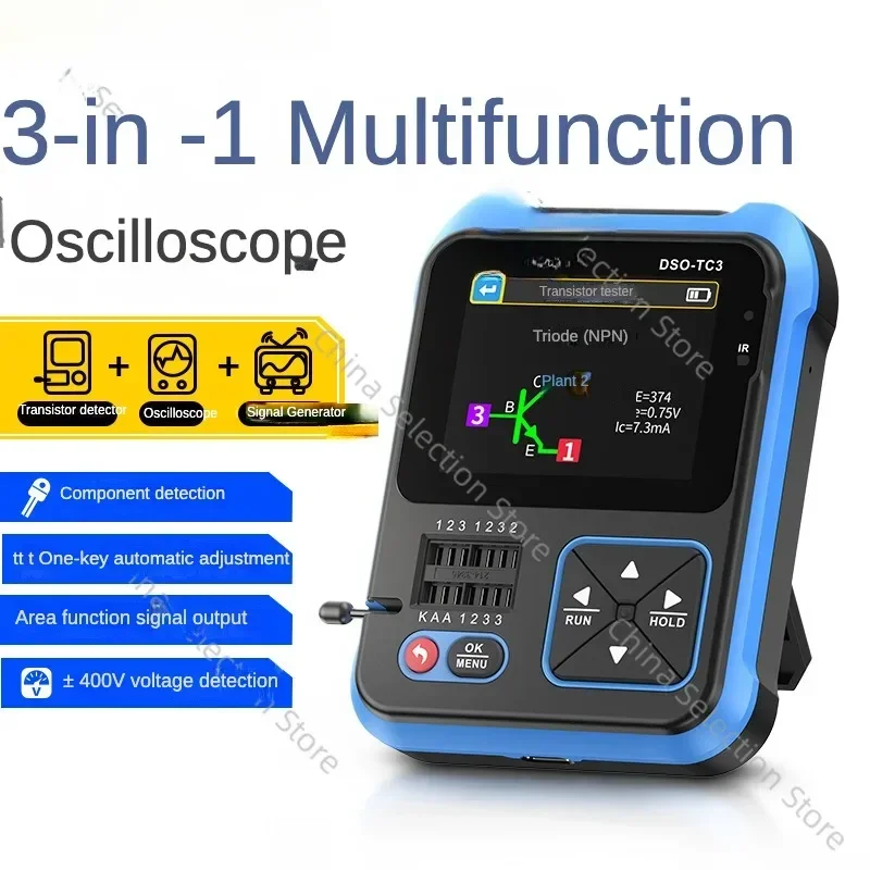 Portable Handheld Digital Oscilloscope DSO-TC3 Transistor Tester LCR Table 3-in-1