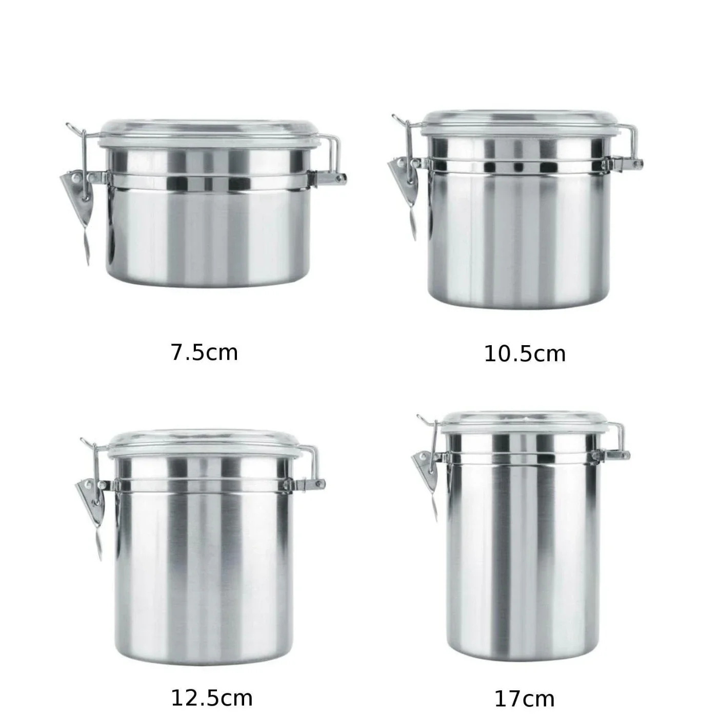 Stainless Steel Storage Box Kitchen Organisation Rice Bean Grains Snack Tea Food Dining Bar Canister Container
