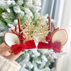 Schattig Gewei Haarspeldjes Kerst Haarspeld Meisje Hart Elanden Clips Xmas Winter Haarspeld Kinderen Hoofdtooi Gewei Haaraccessoires