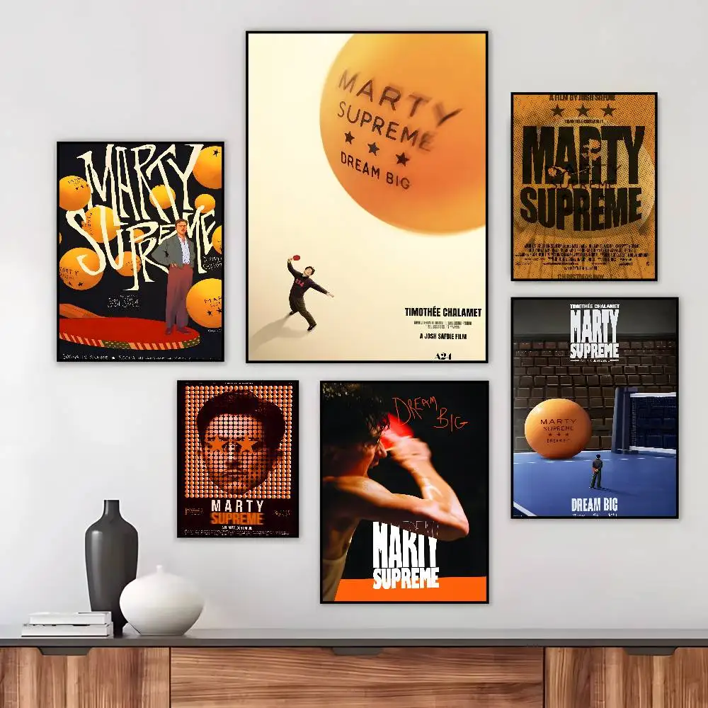 Comedy Movie M-Marty Supreme Fashion Poster Art Canvas Prints Painting Wall Art Pictures for Living Room Decoration