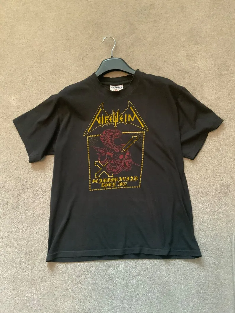Seltene Nifel heim skandi navis che Tour T-Shirt Black Metal Speed satan ische Teufel zwingen Diener der Dunkelheit