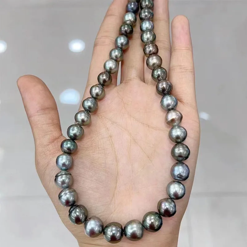 SGARIT 8-12mm Tahitian pearl necklace is a luxury and versatile natural saltwater pearl baroque necklace