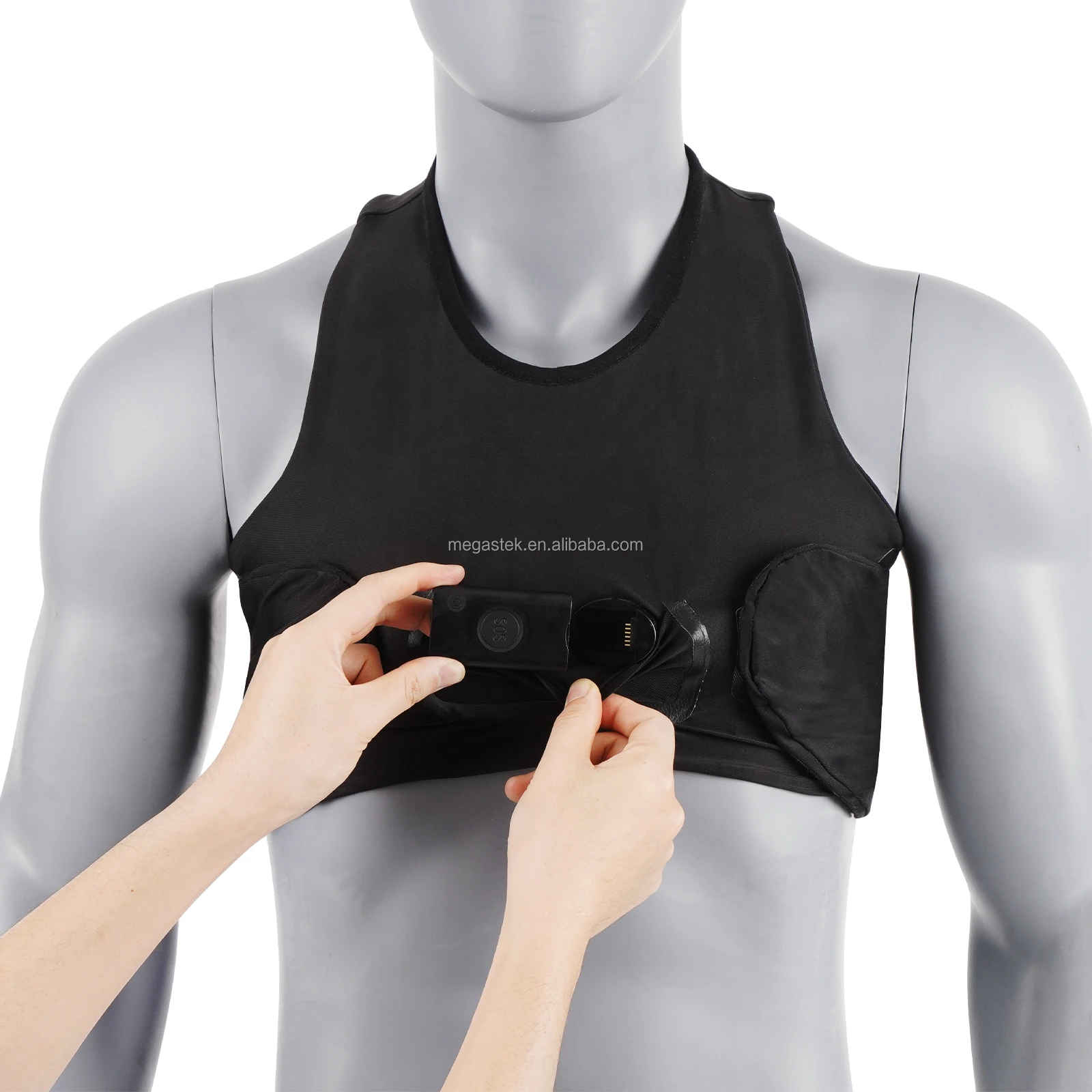 new GSM Customizable Wearable Elderly Vest with GPS Tracking, Fall Detection Alarm & Heart Rate Monitoring