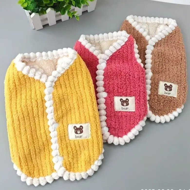 

Small Dog Vest Vest Autumn and Winter Warm Teddy Bichon Pomeranian Poodle Cat Dog Pet Clothing