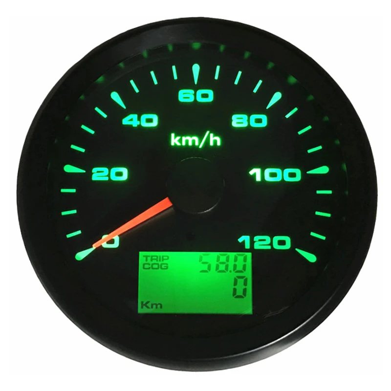 Cars Trip Meters Odometer 85mm GPS Speedometers Boat 0-120Km/H Show Speed Mileometers 8 Kinds Backlight Color with Antenna 9-32v