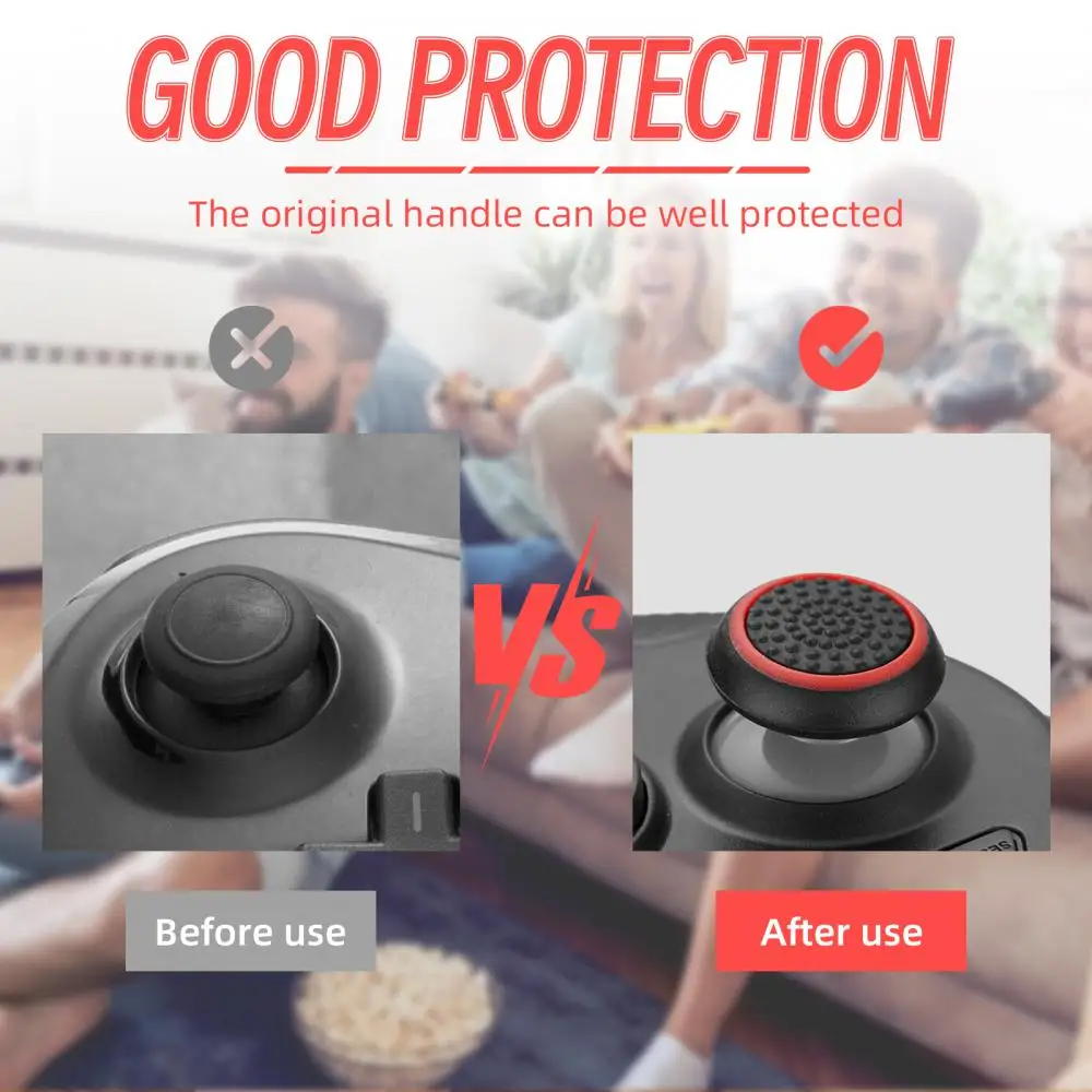 4pcs Silicone Analog ThumbStick Grips Cover For PS4/PS3 Controller Caps For Steam Deck/Xbox One/Xbox 360 Gamepad Accessories