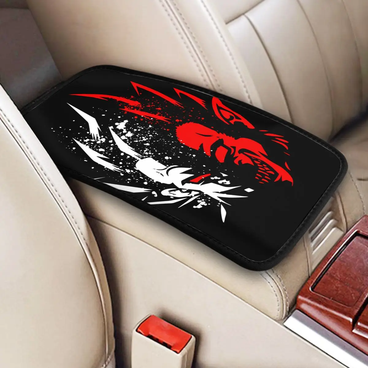 Leather Center Handle Box Pad Cushion Universal Vegeta Monkey Car Armrest Cover Mat Dragon Ball Automobiles Armrest Pad