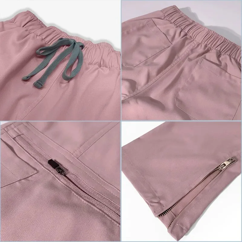 Conjunto de pantalones cortos de manga corta para mujer, uniforme de enfermería, Tops, pantalones de Jogger, ropa de trabajo para sala de operaciones, conjunto de fregado de trabajo para Hospital