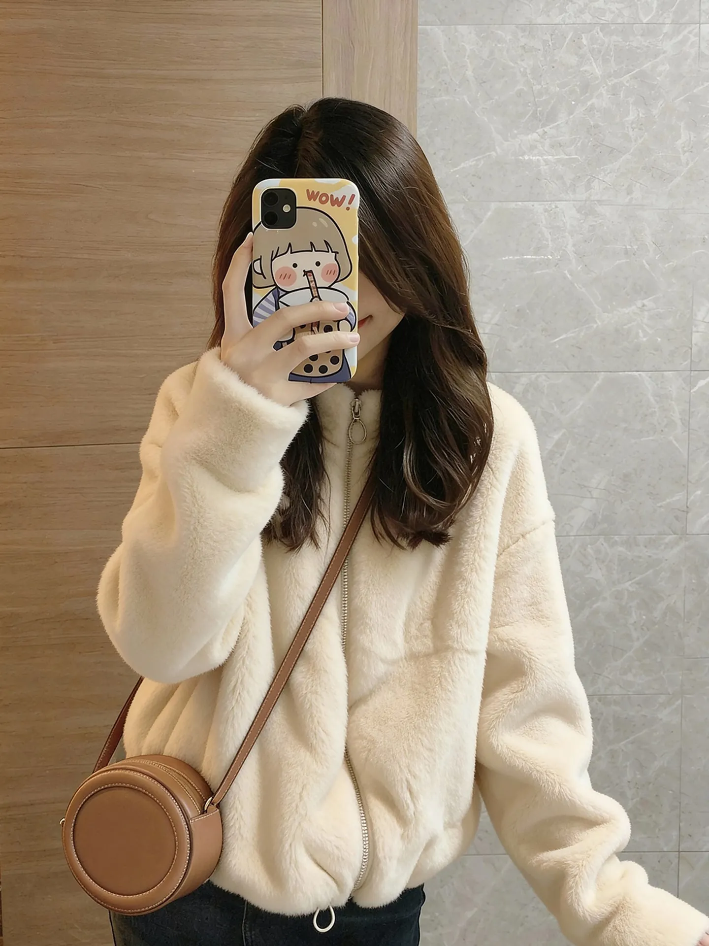 

Модная бежевая верхняя одежда в корейском стиле: теплая, легкая, роскошная, простая, высококачественная, для женщин