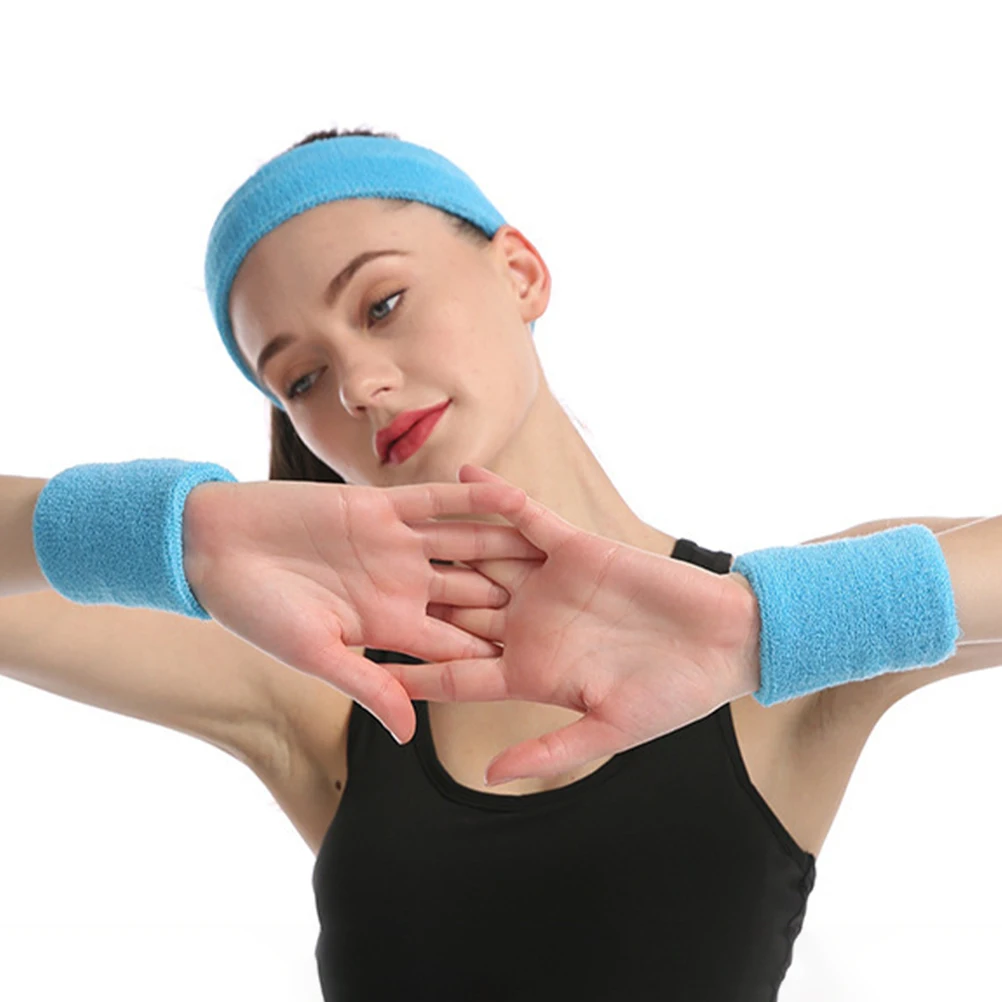 

8Pcs Fitness Wristbands Breathable Wrist Supports Sweat-Absorbing Wrist Braces Running Basketball Cycling Sports Protectors