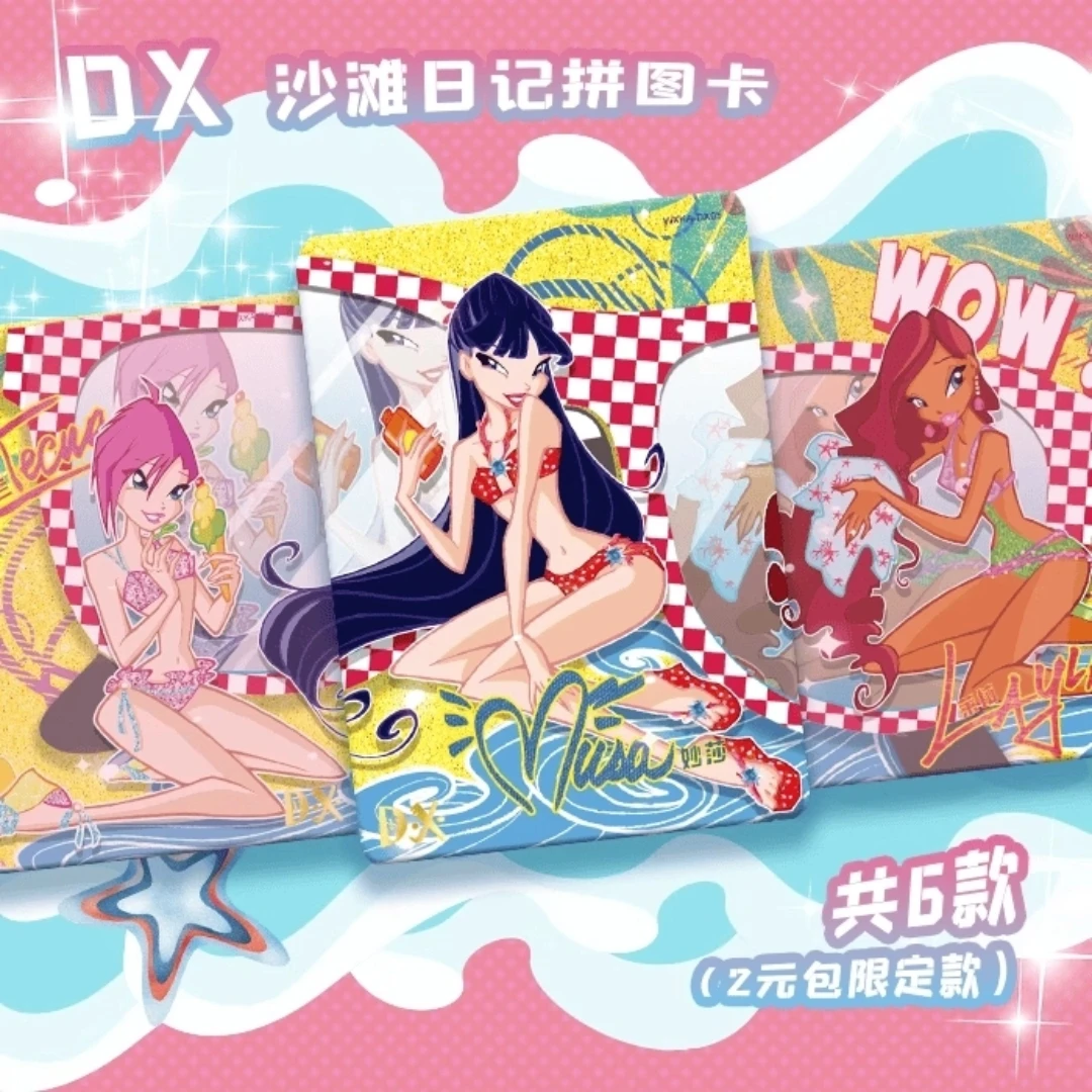 New Winx Club Cards Official Genuine Peripheral Magic Bag Fairy Bag Fairy Wonderland Card Anime Collection Card Toy Gift
