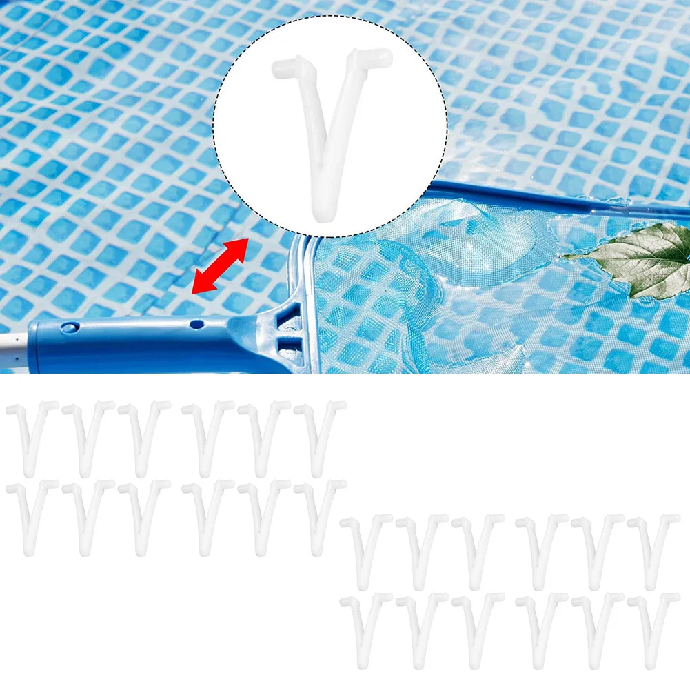 Leaf Net Clip 1.6*2 Inches Pool Attachment Clip Convenient Value Pack Heat-Resistant Material For Pool Cleaning Applications