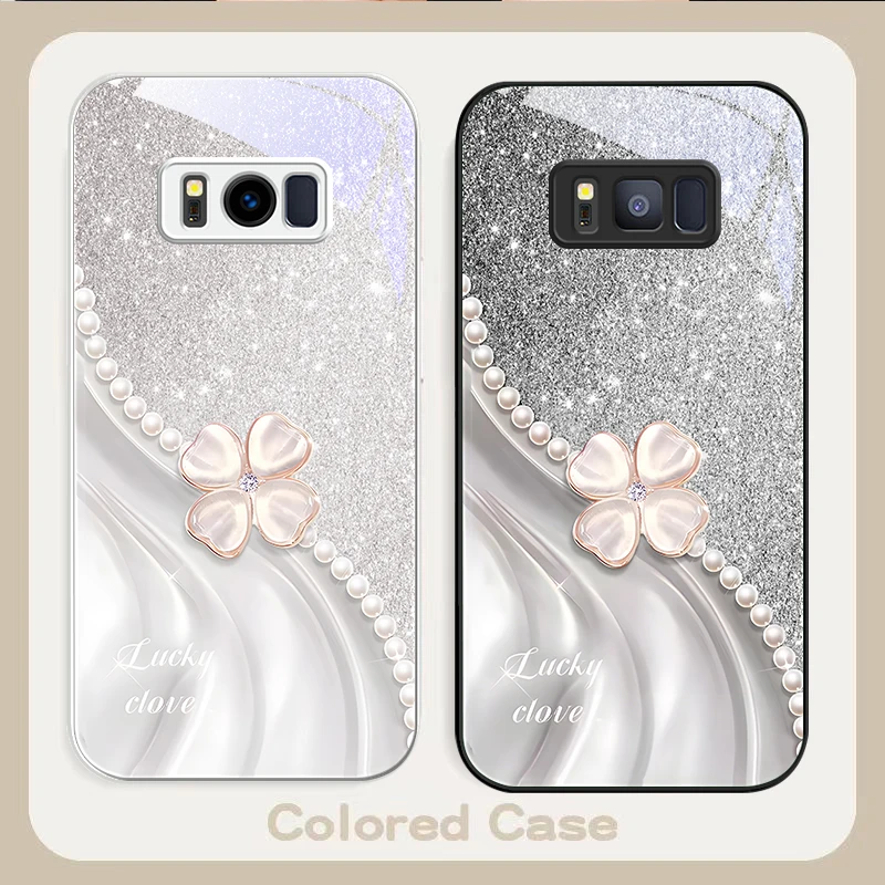 حافظة لهاتف سامسونج S22 S8 S9 10 20 Ultra S21 Pro S22 Plus S23 FE S24 Ultra S25 Edge S25Ultra Glass
