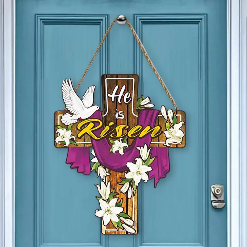 Porta de páscoa sinal de boas-vindas decoração de madeira porta sinal de boas-vindas fazenda sala estar ornamento sazonal decoração floral cena adereços