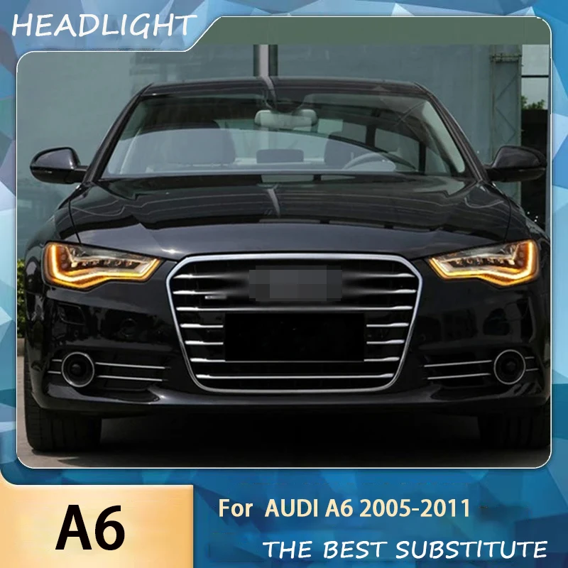 Car Accessories for Audi A6 Headlight 2012-2015 A6 Head Light Upgrade A7 DRL Turn Signal Low High Beam Projector Lens