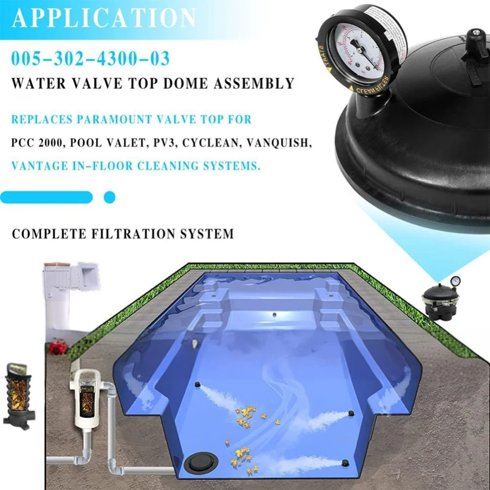 

A67Z 005-302-4300-03 Replace for Paramount Water Valve Top Dome Complete Assembly with Gauge and Pause