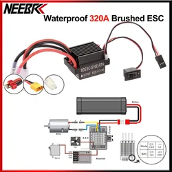 NEEBRC 320A szczotkowany elektryczny regulator prędkości ESC 2-3S wodoodporny 5V/2A BEC dla 1:10 RC samochód łódź RC gąsienica