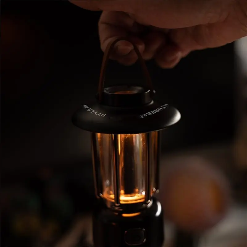 YWDZ-USB Rechargeable LED Outdoor Mini Metal Horse Light Camping Light Pinecone Ambient Light 1/4 Threaded Port Mounting Bracket