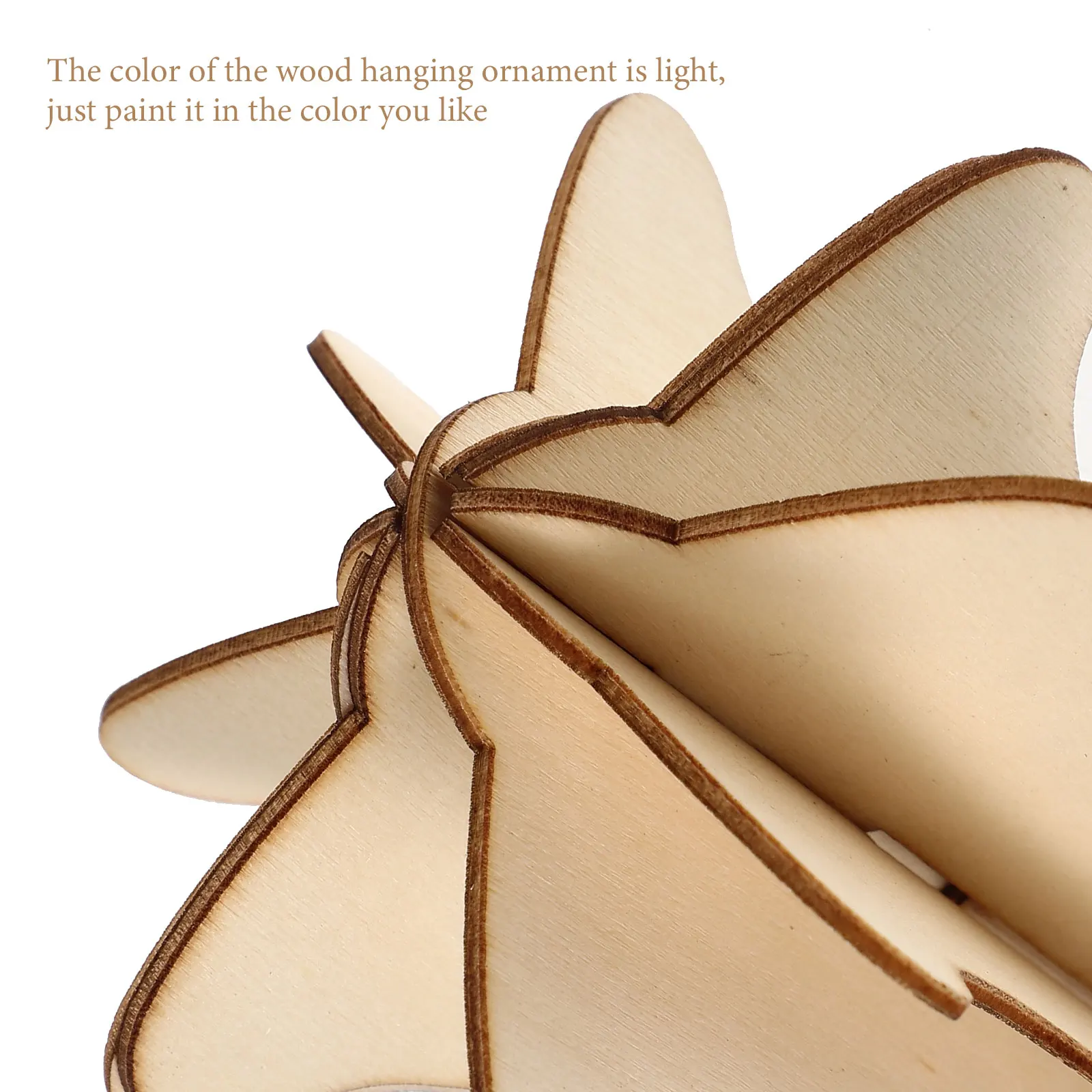 

6 Pcs Wooden Three-dimensional Pendant Cutouts Bell Decoration Holiday Craft Hanging Decors Christmas