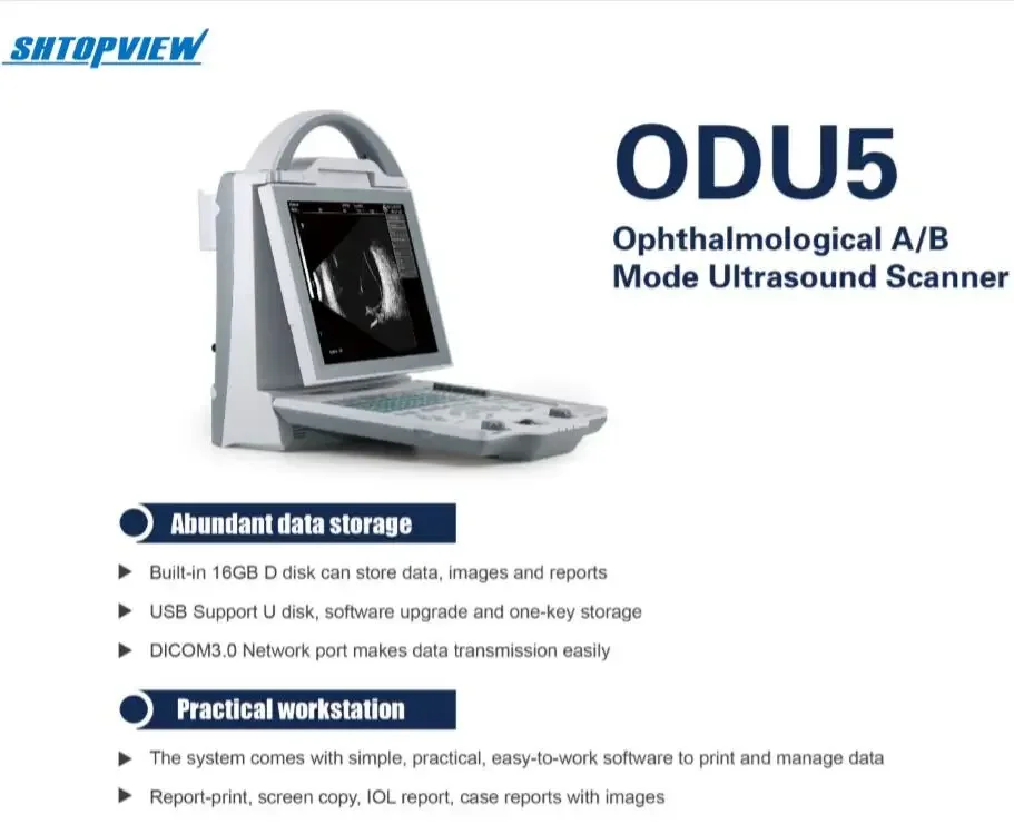 SHTOPVIEW INSTRUMENTOS ÓPTICOS ESCÁNER ULTRASÓNICO Escáner de ultrasonido de escaneo AB oftálmico ODU-5