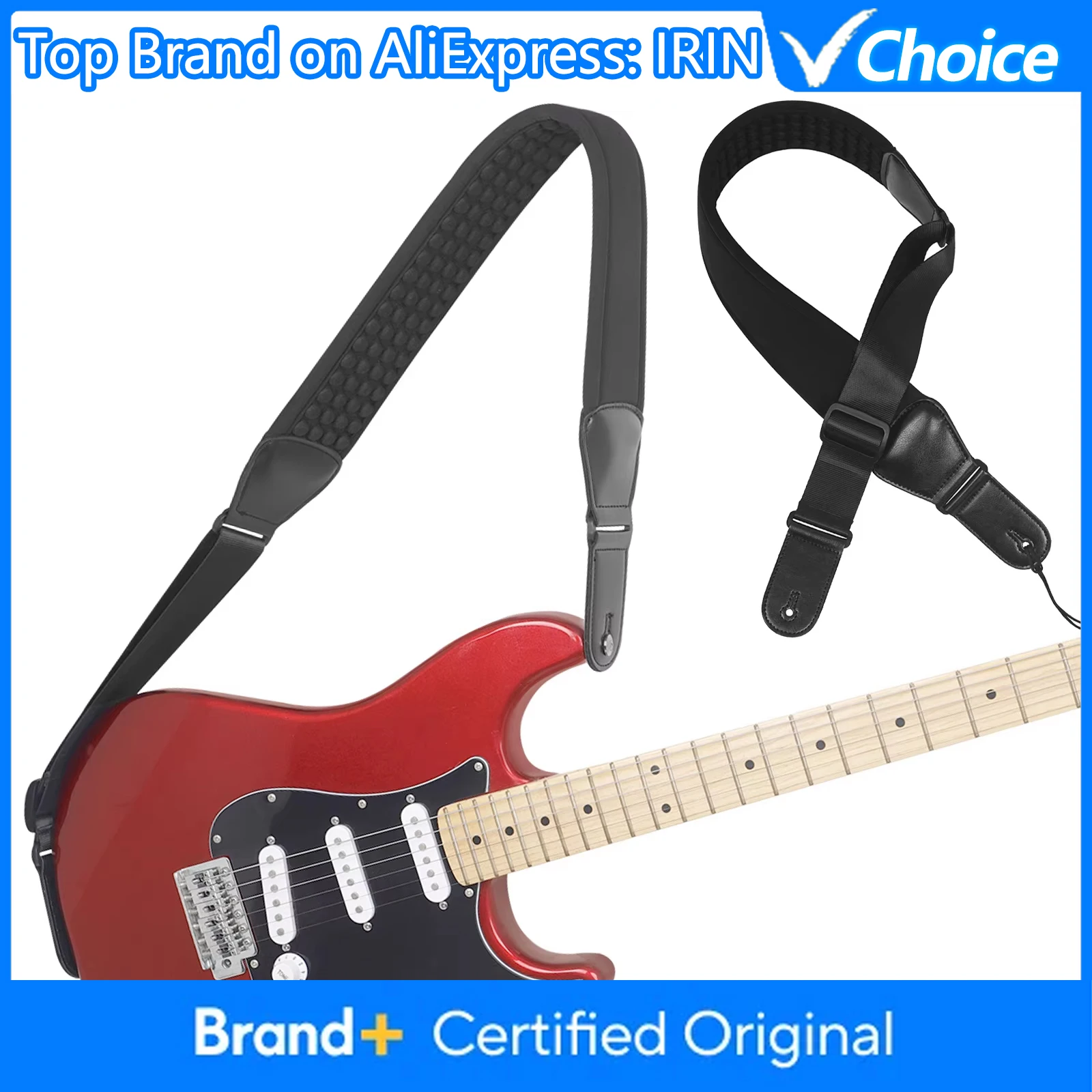 

Ремень для гитары IRIN, регулируемый по длине (113-135 см), для укулеле, гитары, банджо, мандолины, аксессуары для гитары, изготовлен из полиэстера.