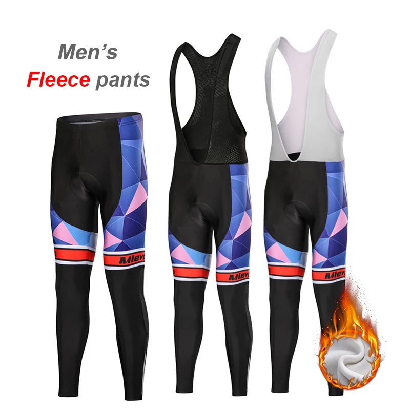 Pantalon in pile invernale pantaloni MTB da ciclismo caldi cuscino in Gel 5D pantaloni da Mountain Bike in pile termico pantaloni da bicicletta Leggings