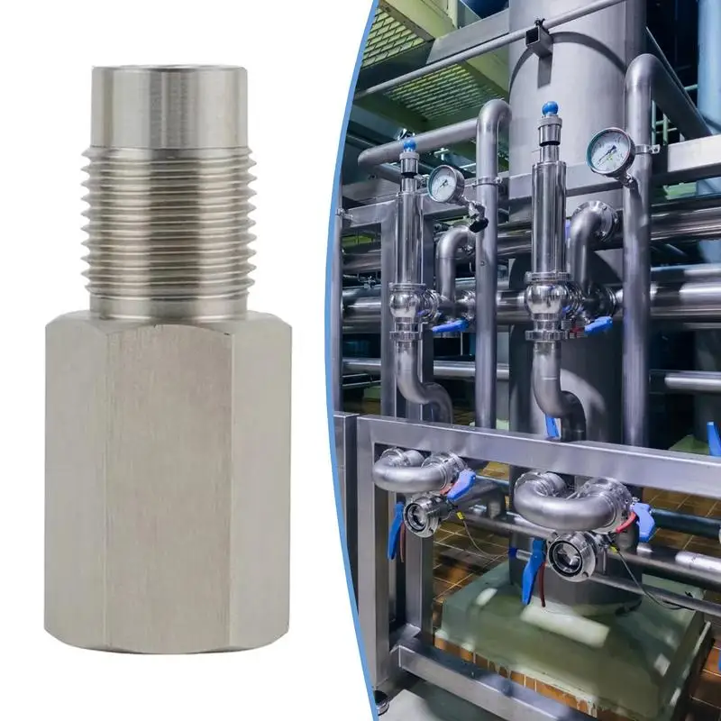 Extension Pipe Fitting Stainless Steel Adapter For Auto Heat Resistant Length 2.3 Inch Thread Size M181.5 Thread Shower Pipe