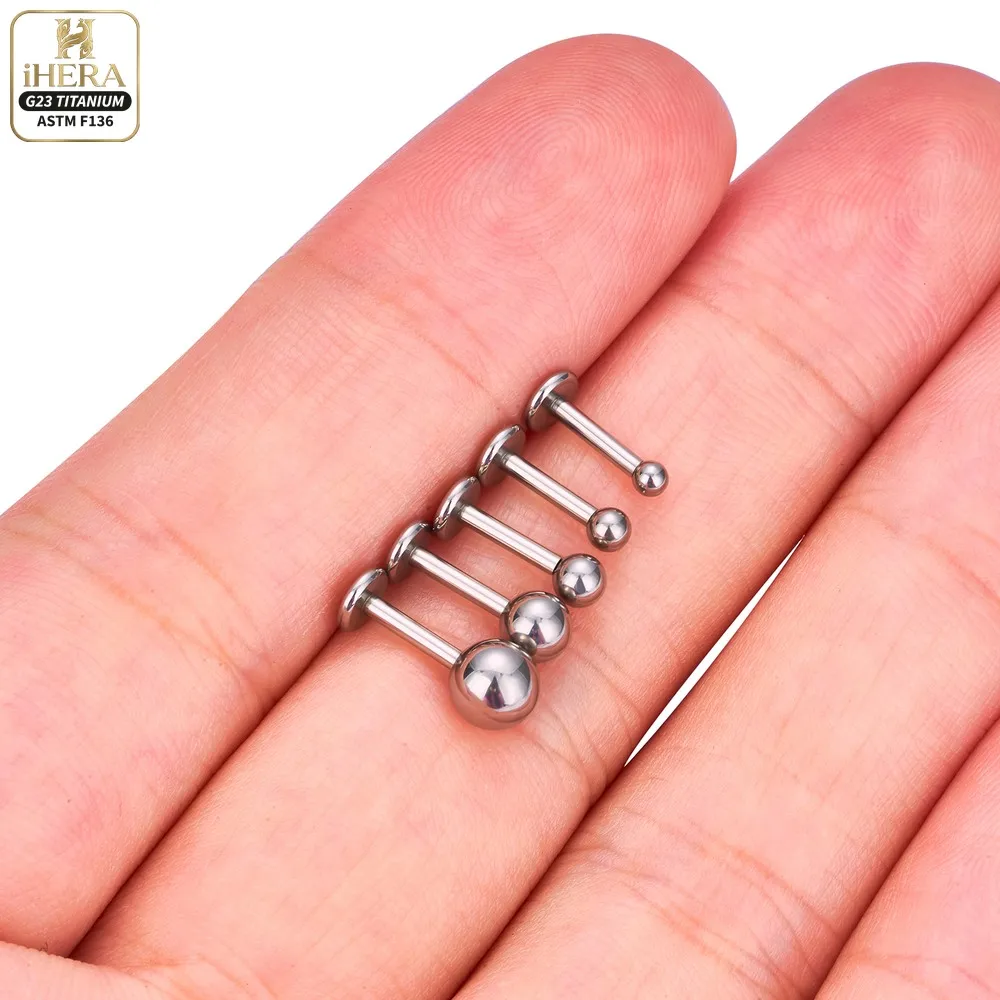 1/5PC G23 Titanium Nose Rings Piercings Lip Eyebrow Ear Septum Helix Cartilage Septum Body Jewelry Piercing Labret Nariz C Rod
