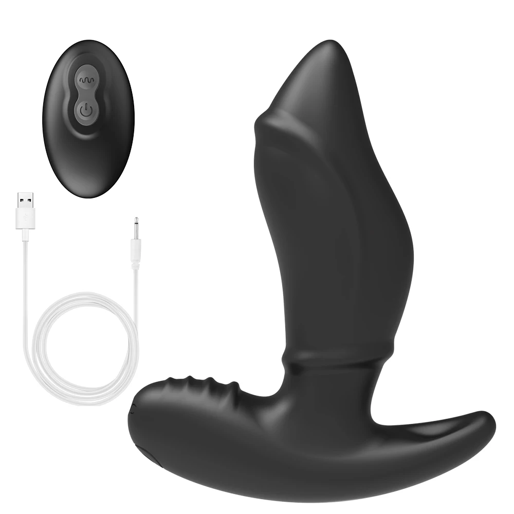 Anal Plug with Thumb Ball Vibrate Comfort Buttom Anal Plug with 10 Speeds Vibration Adult Masturbation Sex Play Toys  for Women