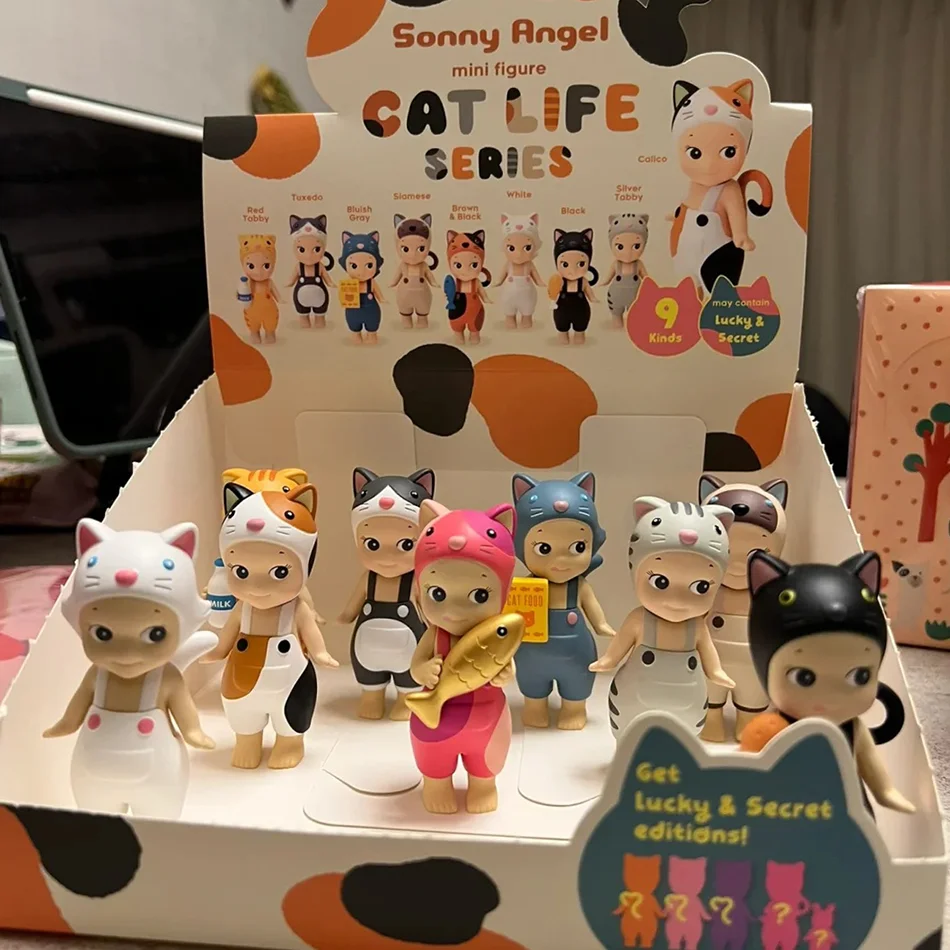 S Angel Little Angel Doll Cat Life Series Caja ciega Muñeca Llavero Colgante Colgante hecho a mano Regalos