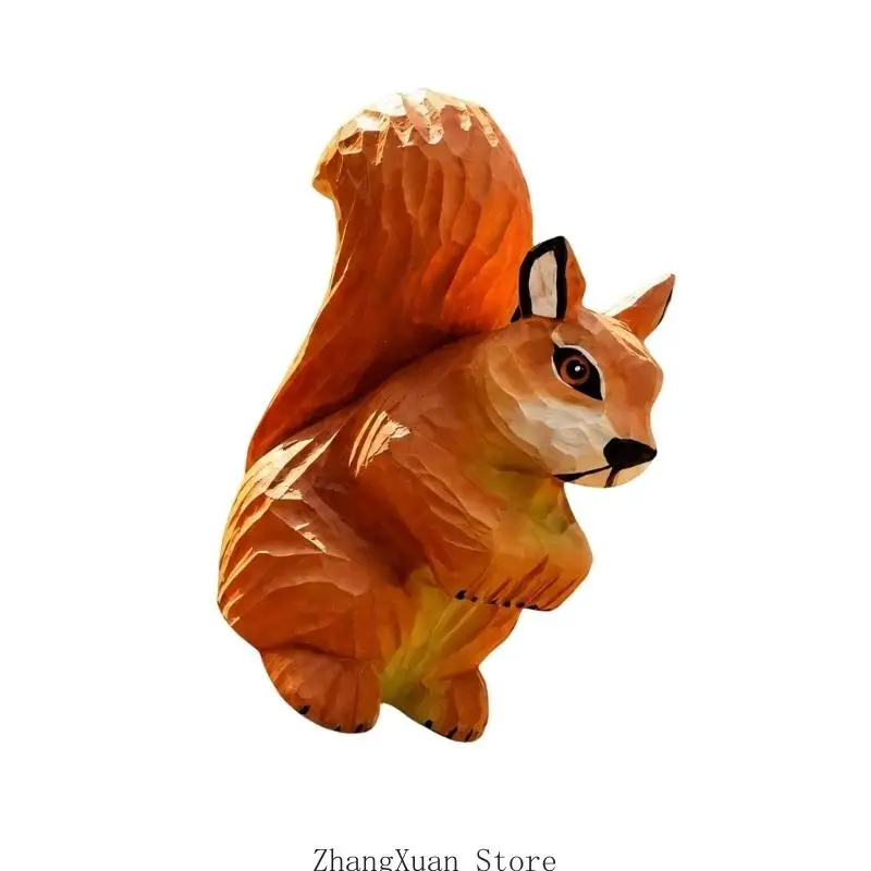 Dekorative Eichhörnchenfigur mit warm bemalten Walddetails 3XUF – Detail 7