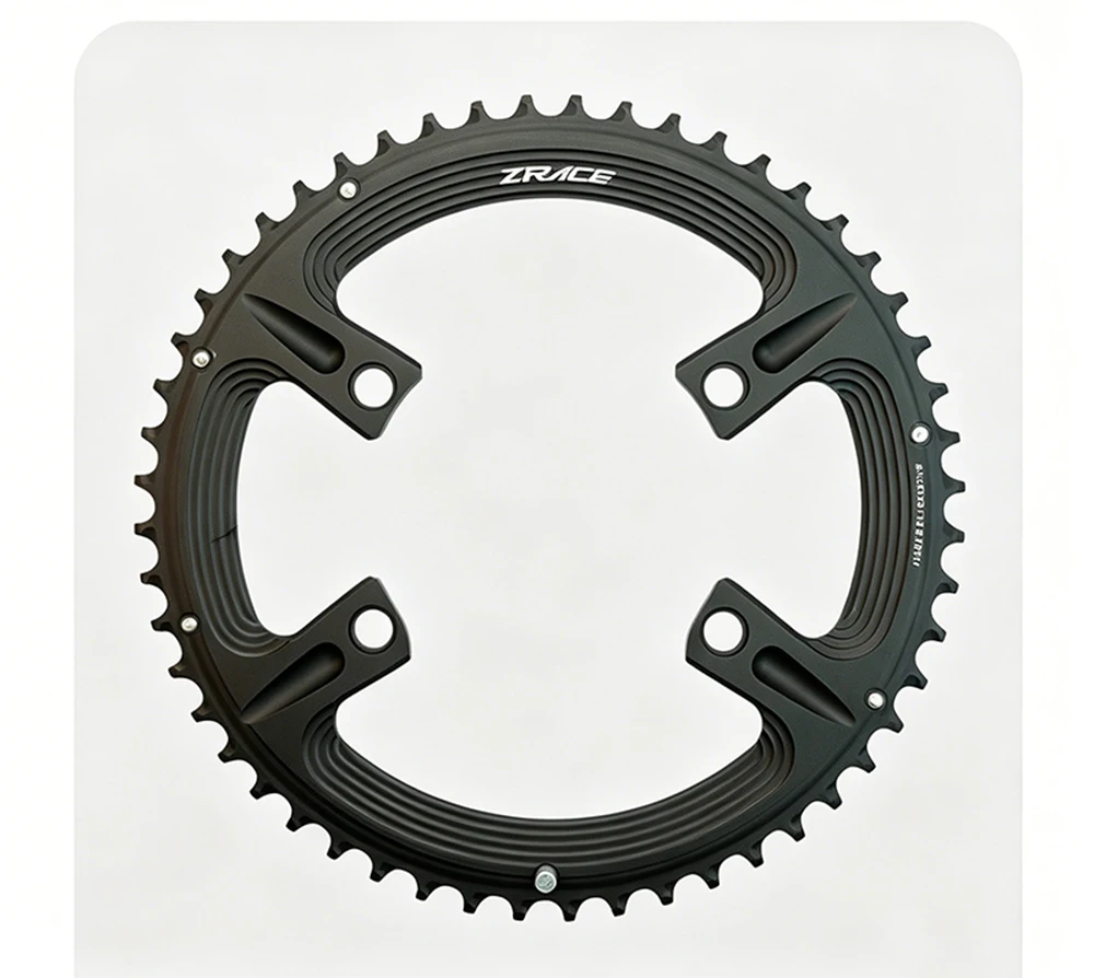 ZRACE Asymmetrisches Kettenblatt für Rennräder 110BCD 4-Bolzen, 105 FC-R7000 / ULTEGRA FC-R8000 / DURA-ACE FC-R9100, 50-34T 52-36T 53-39T – Detail 3