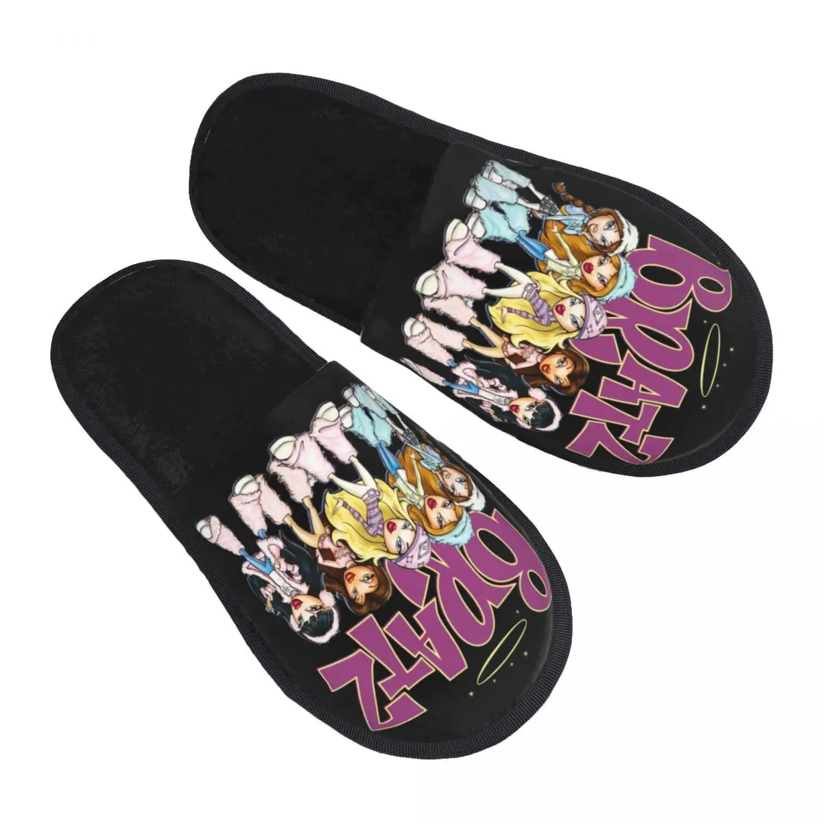 

Bratz Rock Angelz Cartoon Anime Movie Comfy Scuff With Memory Foam Slippers Women Spa House Shoes