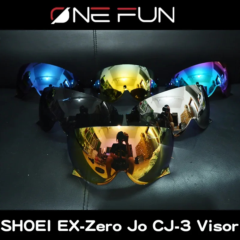 Helmet Visor for Shoei CJ3 JO Visor EX-ZERO / Jo Face Shield Sun Shield Motorcycle AccesSories Lens Case Full Face Mask Glasses