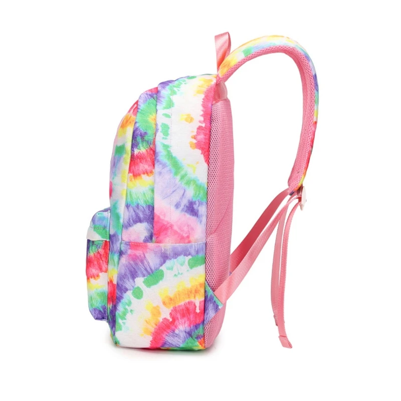 Plecak szkolny z torba śniadaniowa piórnik dla nastoletnie dziewczyny kilka kieszeni tornister śliczny plecak studencki Tie Dye Book Drop Shipping