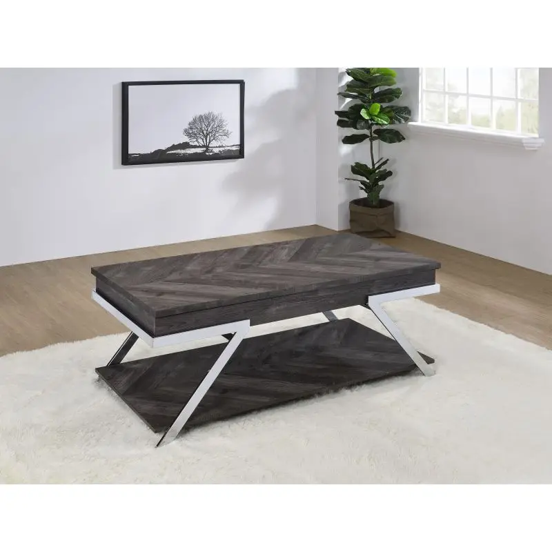 Roma - Lift Top Cocktail Table - Gray