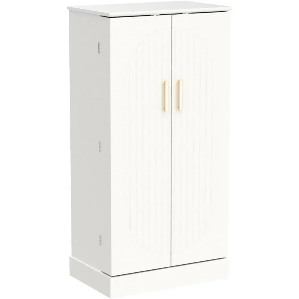 

%a 47” Kitchen Pantry Cabinets, Freestanding Kitchen Pantry Storage Cabinet with Doors and Adjustable Shelves
