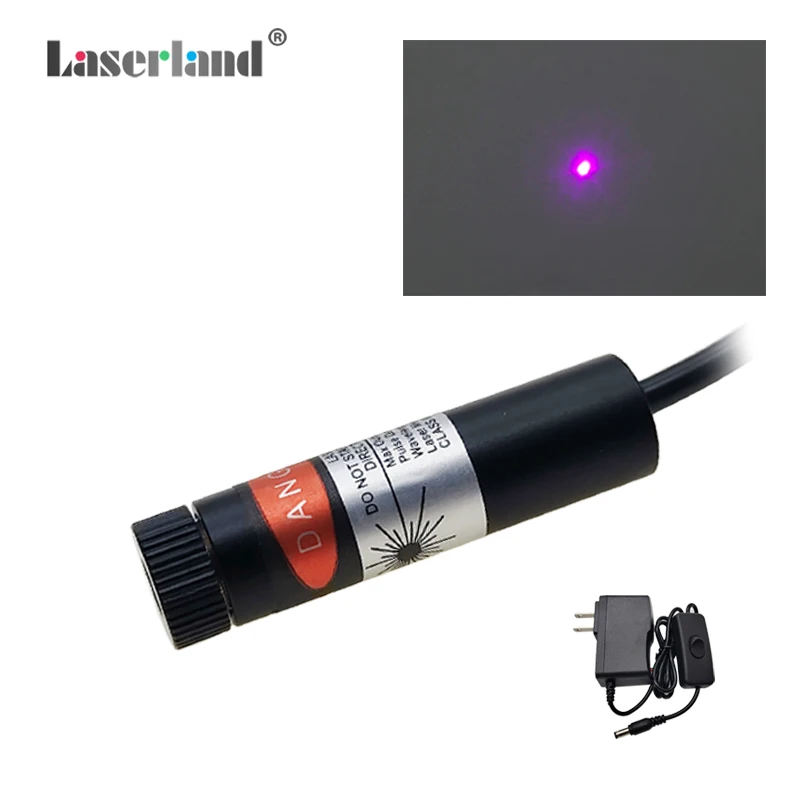 Imagem -02 - Gerador de Fonte de Luz com Módulo de Ponto de Cabeça Laser Azul Violeta 405nm