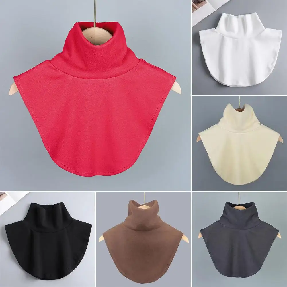 Simple Fake False Collars Womens Half Collar Fashion Solid Color Turtleneck High Neck Cover High Collar Turtleneck Scarves Wraps