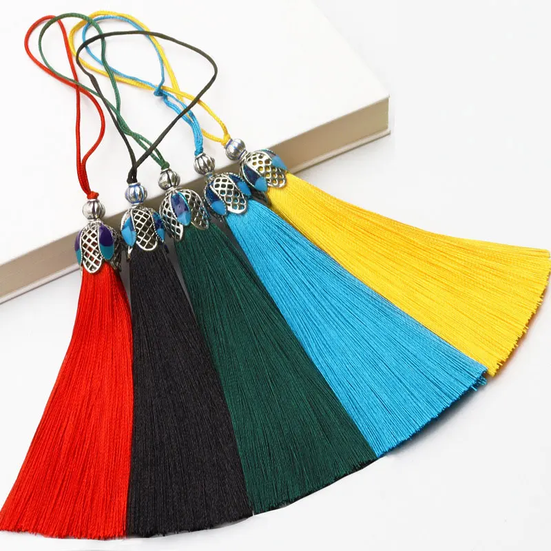 

5/10Pcs 8cm Silky Tassel Fringe Floss Bookmark Pendant Hanging Spike Rope Accessories For Jewelry Making DIY Craft Projects