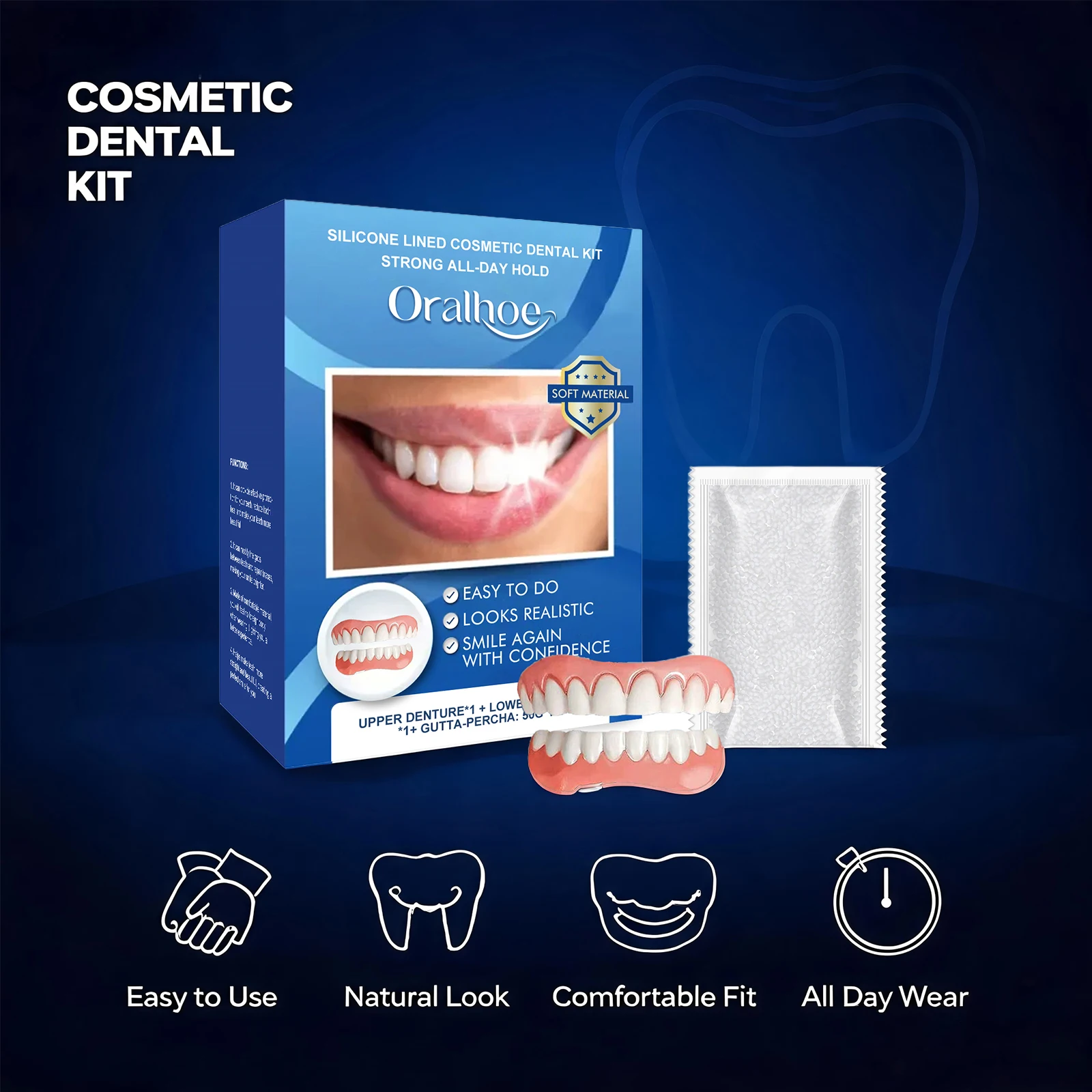 Siliconen gevoerde cosmetische - Teeth Whitening Instant recensie en prijs