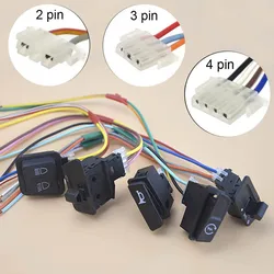 Motorcycle Horn Light Turn Signal High Low Beam Button Start Switch Connecters 2/3/4pin Plug for Electric Scooter ATV Moped