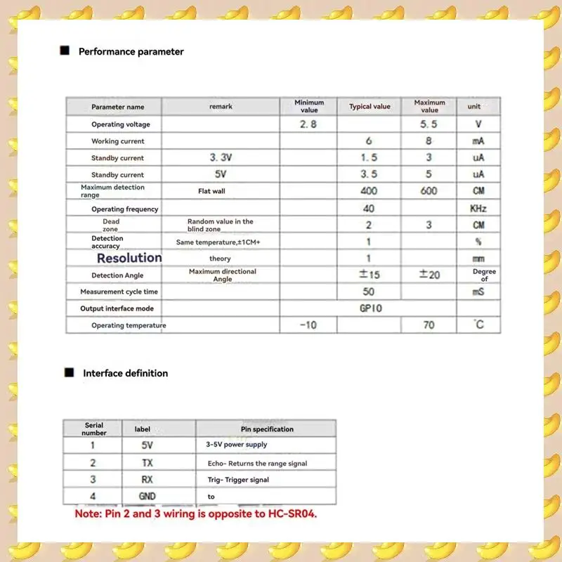 

A45U 2 шт. RCWL-1670 водонепроницаемый трансивер разделенный ультразвуковой модуль измерения дальности 2-400 см расстояние для измерения уровня воды